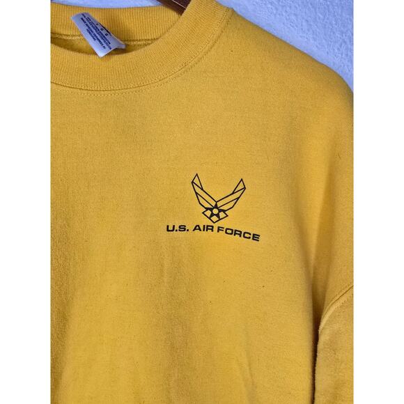 Vintage Airforce Sweater Blackhawk 36th Student Squadron Yellow Large Crewneck - Picture 5 of 8